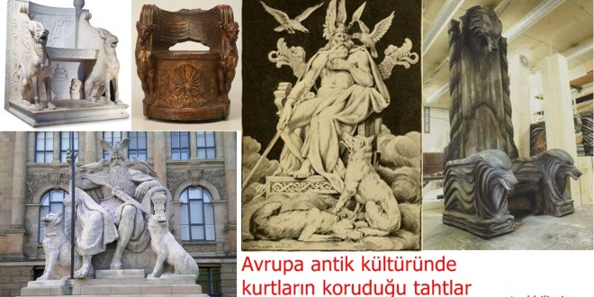 Avrupa antik kültüründe kurtların koruduğu tahtlar