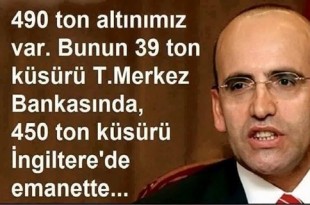 MEHMET ŞİMŞEK-İNGİLTERE-ALTIN